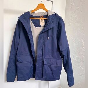 ❌sold❌Timberland HyVent Rain Jacket Men  Navy Blue Size L Waterproof Vest Coat